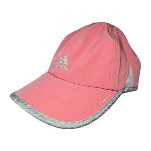 Adidas Climatelite One Size Unisex Pink & Gray Adjustable Baseball Running Cap